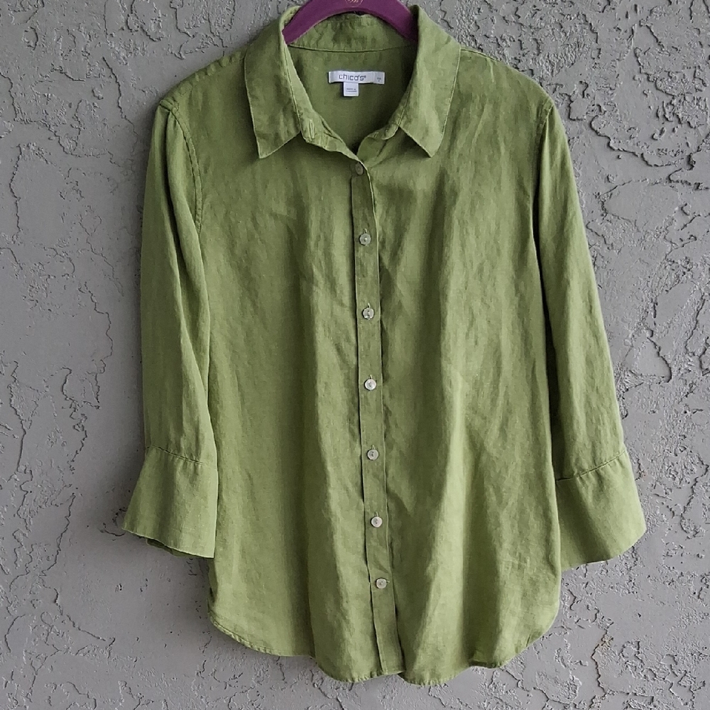Chico's Olive Green Blouse